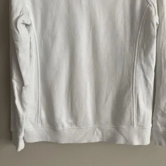 Vineyard Vines Womens Pullover 1/4 Zip Fleece Jacket Back Detail Sz Small White - Picture 11 of 12